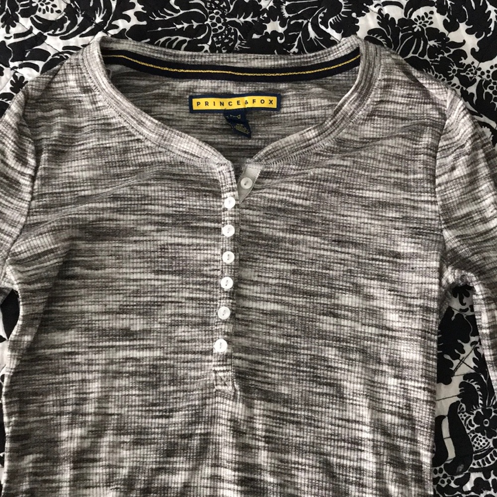 Grey long sleeve button down